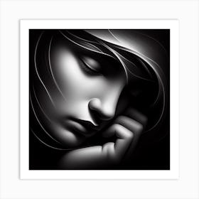 Woman'S Face 1 Art Print