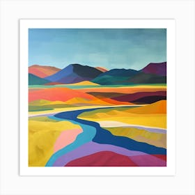 Colourful Abstract Gobi Gurvansaikhan National Park Mongolia 4 Art Print