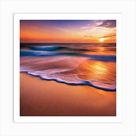 Sunset At The Beach 208 Art Print