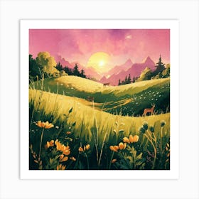 Landscape Painting 1 Art Print