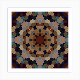 Golden Pattern Abstract Mosaic Art Print