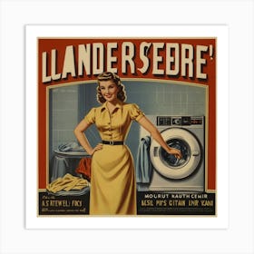 Default Default Vintage And Retro Laundry Advertising Aestethi 2 Art Print