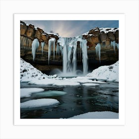 Icelandic Waterfall Art Print