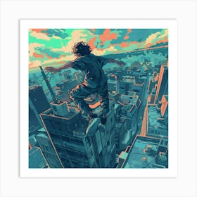 A Parkour Movement Lofi Illustration 2 Art Print