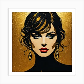 Gold And Black 2 Art Print