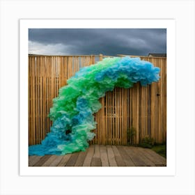 Blue And Green Wave Art Print