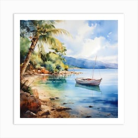 AI Caribbean Harmony in Hues Art Print