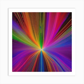 Abstract Rainbow Burst 3 Art Print