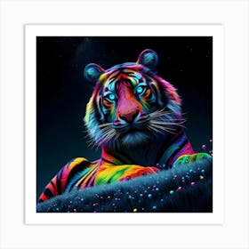 Rainbow Tiger 2 Art Print