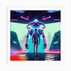 Futuristic Man Art Print