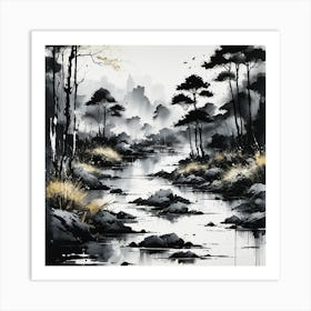 Asian Landscape Art Print