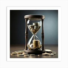 Hourglass With Coins 2 Art Print