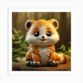 Fox Figurine 3 Art Print