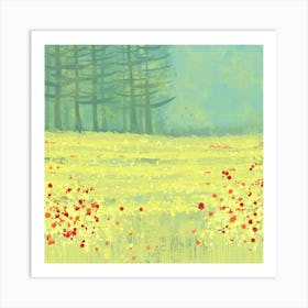 Meadow near Perigeueux in France Art Print