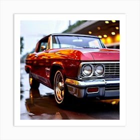 Chevrolet Car Automobile Vehicle Automotive American Brand Logo Iconic Classic Heritage L Art Print