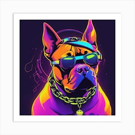 Hip Hop Dog Art Print