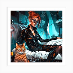 Black Cat Art Print