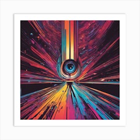 Eye Is Walking Down A Long Path, In The Style Of Bold And Colorful Graphic Design, David , Rainbowco (3) Art Print