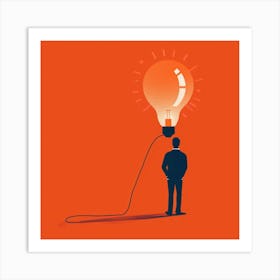 Lightbulb Minimal Print Design Art Print