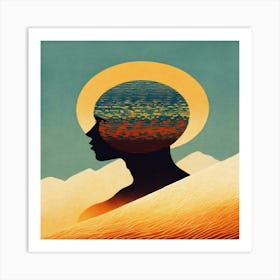 Portrait Of A Man In The Desert Art Print