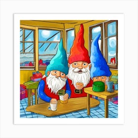 Christmas Gnomes Art Print