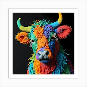 Colorful Cow 3 Art Print