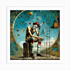 Clown -  The Show Must Go On Art Print