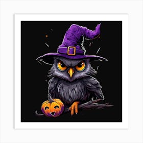 Halloween Owl 10 Art Print