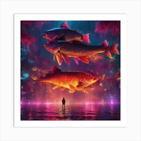 Fishes In The Water Art Print