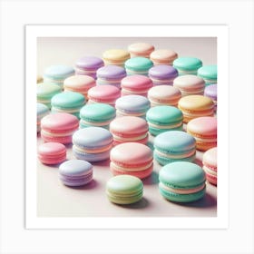 Pastel Macarons Art Print