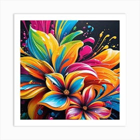 Colorful Flowers 23 Art Print