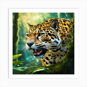 Jaguar In The Jungle Art Print