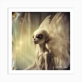 A Creature From An Unknown Dimension Shows Itself - Creative Art Portrait Art Print