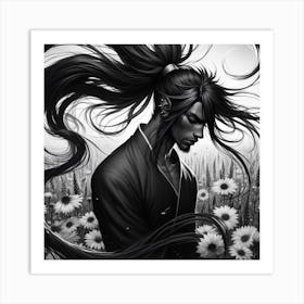 Black Samurai Art Print