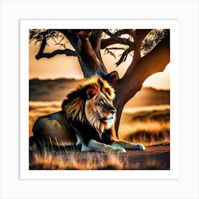 Lion In The Sun 1 Art Print