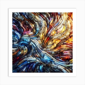 Abstract Stained Glass Art 1 Art Print
