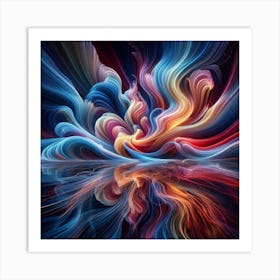 Abstract Waves: Creating Fluid Forms with Intentional Camera Movement 2 Art Print