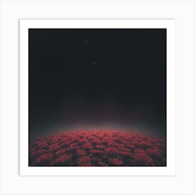 Red Flowers In The Sky 1 Art Print