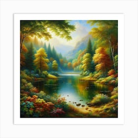 Autumn In The Forest 4 Art Print