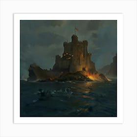 Castle In The Sea Art Print