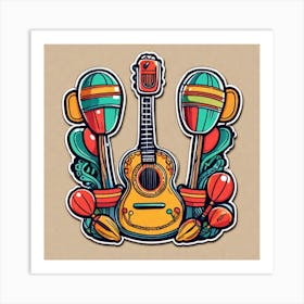 Mexican Guitar 7 Art Print