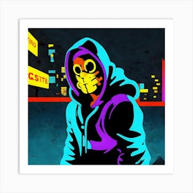 Man In A Hoodie Art Print