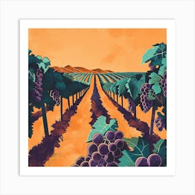 Vineyard Canvas Print Art Print