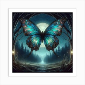 Butterfly In The Forest 19 Art Print