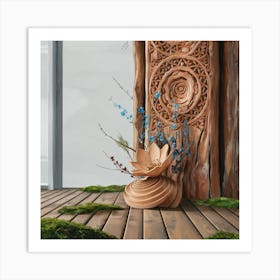 Wood Carving Art Print