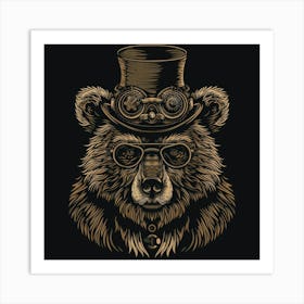 Steampunk Bear 13 Art Print