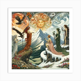 Four seasons Art Print