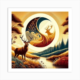 Yin Yang Painting Art Print