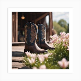 Cowboy Boots Art Print