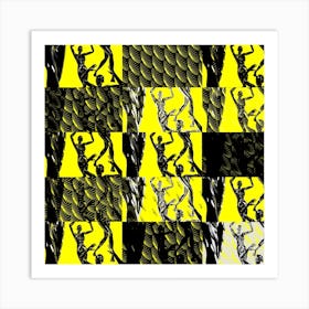 Mocap Kitenge Yellow Art Print